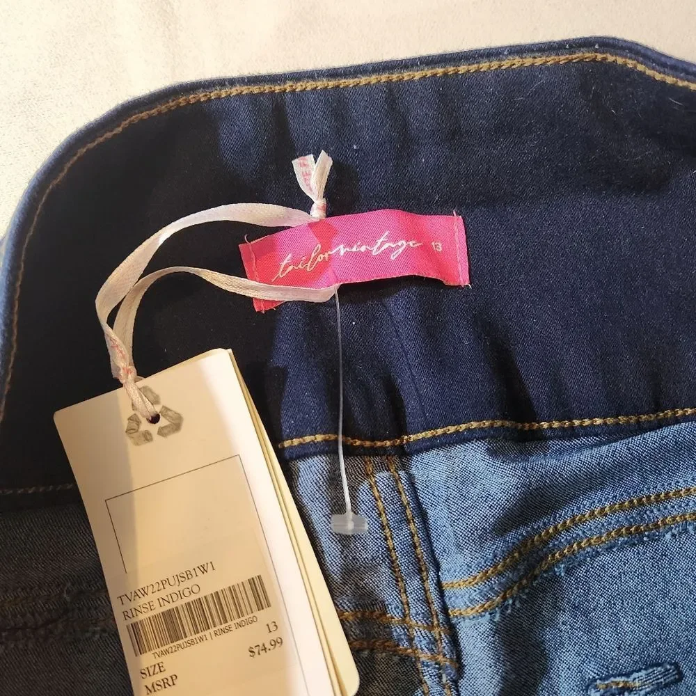 Tailor Vintage Women's Dark Blue Push Up Jeggings Size‎ 13